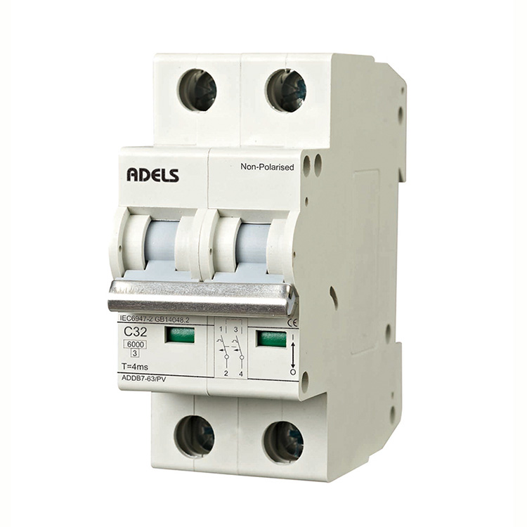 Dipaké Dina Pv Solar Power System Nonpolarity DC Mini Circuit Breaker